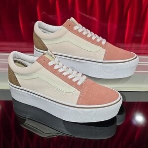 Vans Old Skool Stackform Earthy Colorblock Platform Shoes 8M 9.5W
